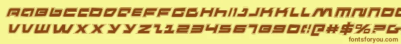 Police PulseRifleAcademyItalic – polices brunes sur fond jaune