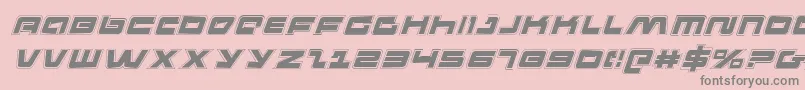 Шрифт PulseRifleAcademyItalic – серые шрифты на розовом фоне