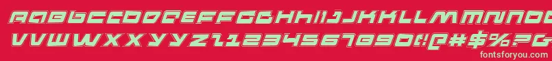 PulseRifleAcademyItalic Font – Green Fonts on Red Background