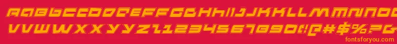 PulseRifleAcademyItalic Font – Orange Fonts on Red Background
