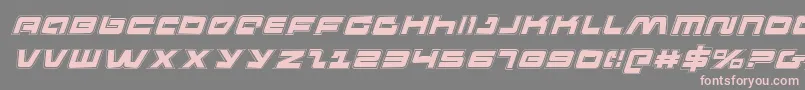 Police PulseRifleAcademyItalic – polices roses sur fond gris