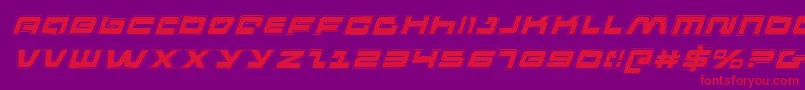 Шрифт PulseRifleAcademyItalic – красные шрифты на фиолетовом фоне