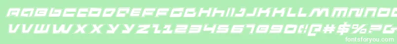 PulseRifleAcademyItalic Font – White Fonts on Green Background