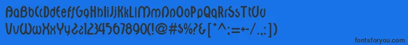 SceptreRegular Font – Black Fonts on Blue Background