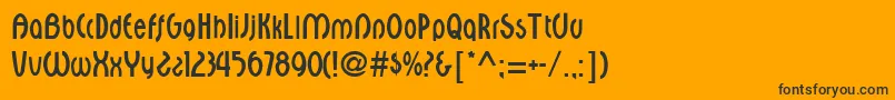 SceptreRegular Font – Black Fonts on Orange Background