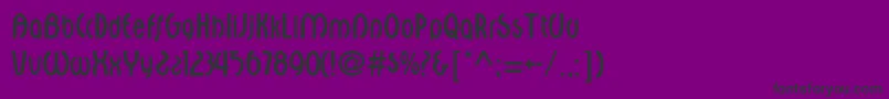 SceptreRegular Font – Black Fonts on Purple Background