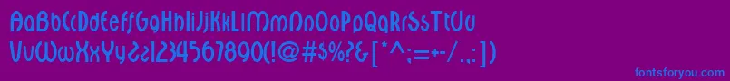 SceptreRegular Font – Blue Fonts on Purple Background