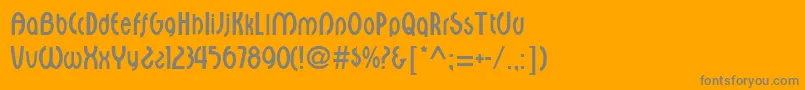 Czcionka SceptreRegular – szare czcionki na pomarańczowym tle
