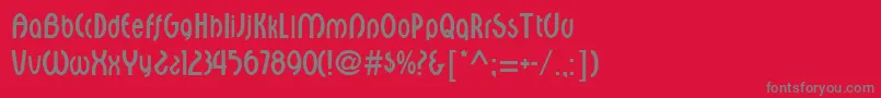SceptreRegular Font – Gray Fonts on Red Background