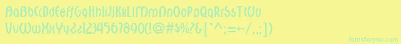 Police SceptreRegular – polices vertes sur fond jaune