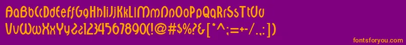 Подробнее о шрифте SceptreRegular Шрифт SceptreRegular – оранжевые шрифты на фиолетовом фоне