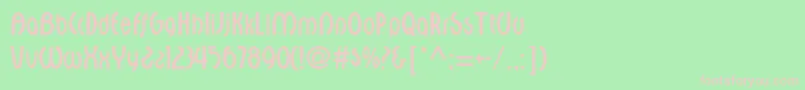 SceptreRegular Font – Pink Fonts on Green Background