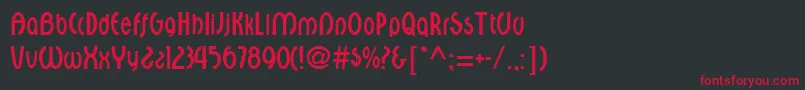 SceptreRegular Font – Red Fonts on Black Background
