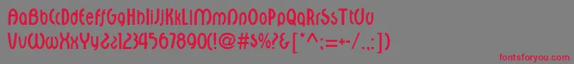 フォントSceptreRegular – 赤い文字の灰色の背景