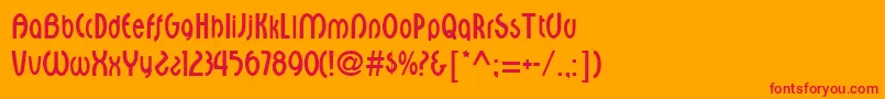 SceptreRegular Font – Red Fonts on Orange Background