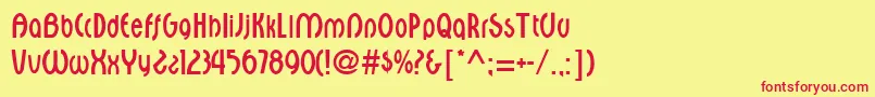 SceptreRegular Font – Red Fonts on Yellow Background