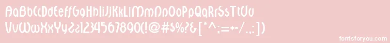 SceptreRegular Font – White Fonts on Pink Background
