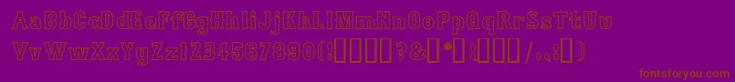 fuente BosoxOutlineHeavy – Fuentes Marrones Sobre Fondo Morado