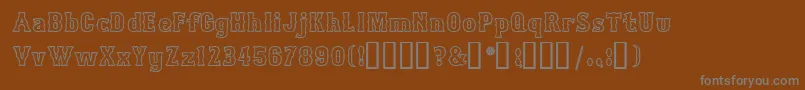 fuente BosoxOutlineHeavy – Fuentes Grises Sobre Fondo Marrón