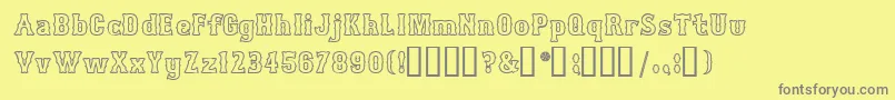BosoxOutlineHeavy Font – Gray Fonts on Yellow Background