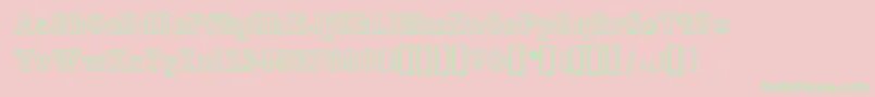 BosoxOutlineHeavy Font – Green Fonts on Pink Background