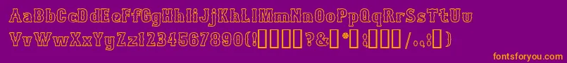 BosoxOutlineHeavy Font – Orange Fonts on Purple Background