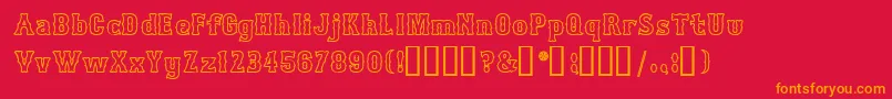BosoxOutlineHeavy Font – Orange Fonts on Red Background