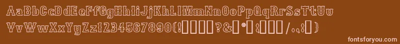 BosoxOutlineHeavy-Schriftart – Rosa Schriften auf braunem Hintergrund