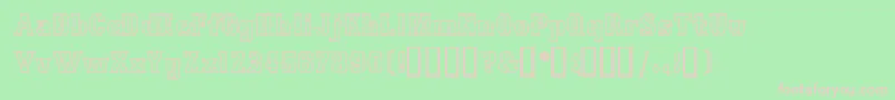 BosoxOutlineHeavy Font – Pink Fonts on Green Background