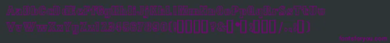 BosoxOutlineHeavy-Schriftart – Violette Schriften auf schwarzem Hintergrund