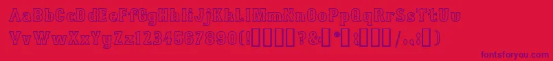 BosoxOutlineHeavy Font – Purple Fonts on Red Background