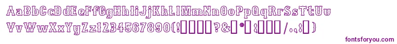 BosoxOutlineHeavy Font – Purple Fonts on White Background