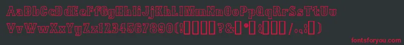 BosoxOutlineHeavy Font – Red Fonts on Black Background