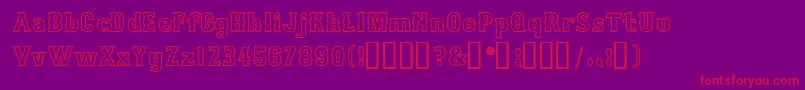 BosoxOutlineHeavy Font – Red Fonts on Purple Background