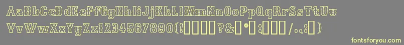 BosoxOutlineHeavy Font – Yellow Fonts on Gray Background