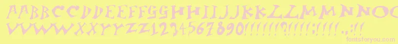 JanglyBounce Font – Pink Fonts on Yellow Background