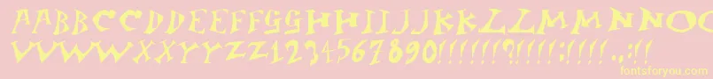 JanglyBounce Font – Yellow Fonts on Pink Background