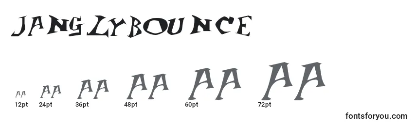 Размеры шрифта JanglyBounce