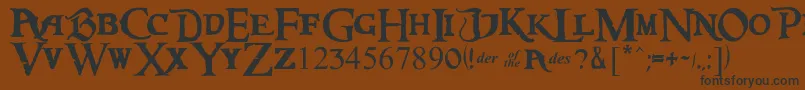 CaribbeanRegular Font – Black Fonts on Brown Background