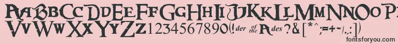 CaribbeanRegular Font – Black Fonts on Pink Background