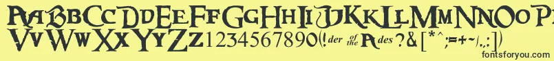 CaribbeanRegular Font – Black Fonts on Yellow Background