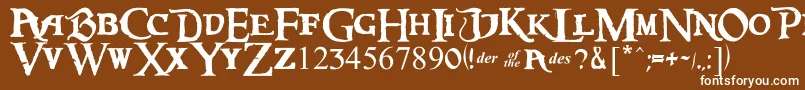 CaribbeanRegular Font – White Fonts on Brown Background