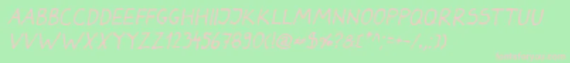 DarbogItalic Font – Pink Fonts on Green Background