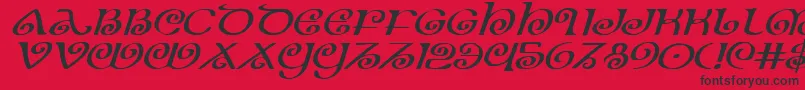 Theshireexpi Font – Black Fonts on Red Background