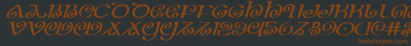 Theshireexpi Font – Brown Fonts on Black Background