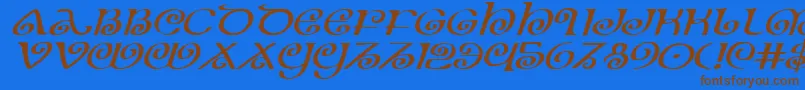 Шрифт Theshireexpi – коричневые шрифты на синем фоне