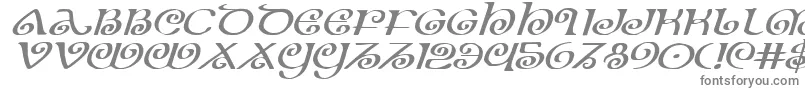 フォントTheshireexpi – 白い背景に灰色の文字