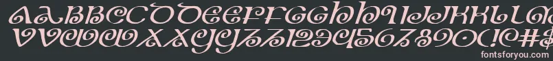 フォントTheshireexpi – 黒い背景にピンクのフォント