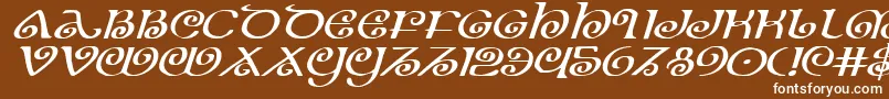 フォントTheshireexpi – 茶色の背景に白い文字