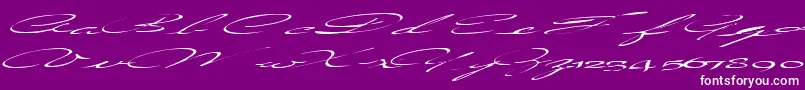Fonte Countrylove3RegularTtext – fontes brancas em um fundo violeta